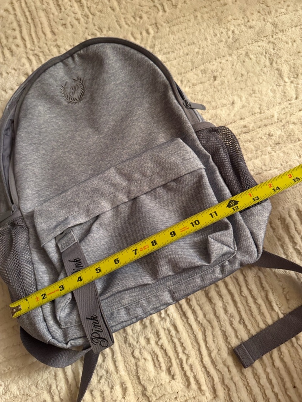 PINK Victoria’s Secret Backpack Gray Casual School Travel Bag - Picture 6 of 6